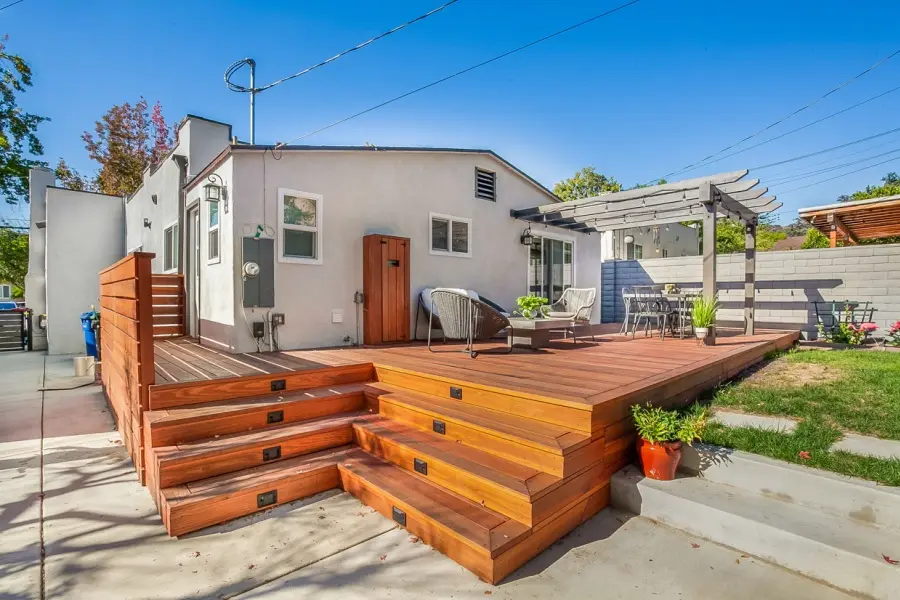 Elegant bathroom with freestanding tub and natural stone features